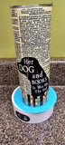Girl Who Loves Books and her Dog 20 ounce skinny tumbler CHOOSE STYLE