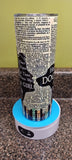 Girl Who Loves Books and her Dog 20 ounce skinny tumbler CHOOSE STYLE