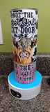Crazy Heifer Cow 20 oz tumbler YOU CHOOSE STYLE Pink or Teal