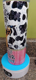 Crazy Heifer Cow 20 oz tumbler YOU CHOOSE STYLE Pink or Teal