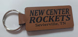 New Center Rockets Leather Engraved Key Chain YOU PERSONALIZE