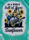 Gnome Be A Sunflower Bleached T-shirt