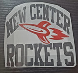 New Center Rockets Vinyl Car Window Decal