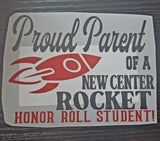 New Center Rockets Vinyl Car Window Decal