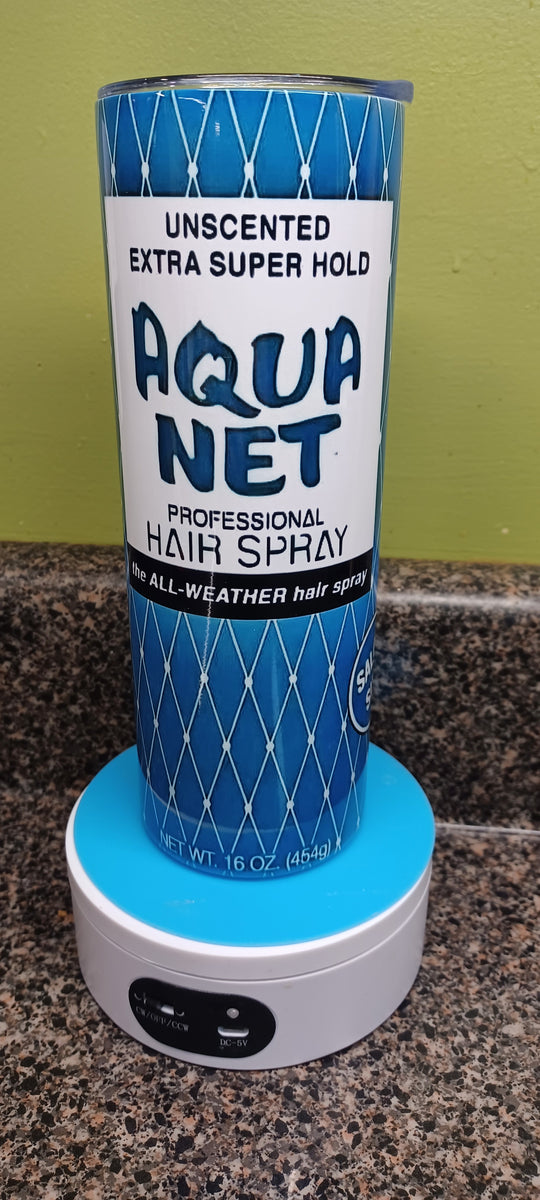 Aqua Net HAIRSPRAY 20 ounce skinny tumbler CHOOSE STYLE & Color – Sevier  Burns Laser Engraving