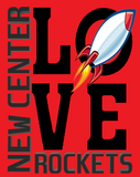 New Center Rockets Adult Gray LONG SLEEVE Tshirt CHOOSE GRAPHIC