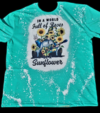 Gnome Be A Sunflower Bleached T-shirt