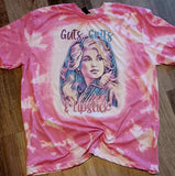 Dolly Guts Grits and Lipstick bleached Tshirt