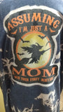 MOM Witch Halloween Bleached T-shirt (or any title) Adult