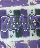 Sevierville Bears Paintbrush Bleached Shirt, Adult