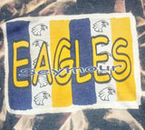 Seymour Eagles Paintbrush Graphic Bleached T-shirt, Adult