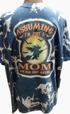 MOM Witch Halloween Bleached T-shirt (or any title) Adult