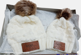 Mother and Daughter, baby or toddler, Beanie Hat Gift set CUTE