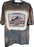 Motherhood Is A Walk In The Park Dinosaur Bleached T-Shirt Adult