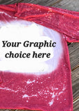 CREATE YOUR OWN Bleached LONG SLEEVE T-shirt Choose Graphic & Style