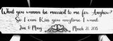 Personalized wedding date, couple sign. SO I CAN KISS YOU ANYTIME I WANT.  Sweet home Alabama quote