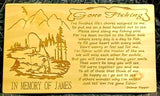 Fishing Poem Memorial Personalized Wood Engraved Sign 4 designs, YOU CHOOSE