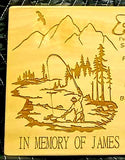 Fishing Poem Memorial Personalized Wood Engraved Sign 4 designs, YOU CHOOSE