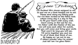 Fishing Poem Memorial Personalized Wood Engraved Sign 4 designs, YOU CHOOSE