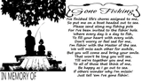 Fishing Poem Memorial Personalized Wood Engraved Sign 4 designs, YOU CHOOSE