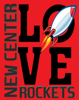 New Center Rockets YOUTH Gray Tshirt CHOOSE GRAPHIC