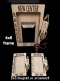 New Center Rockets 2025-2026 Wood Engraved Picture Frames