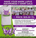 Lupus Make Your Mark Fundraiser tshirt