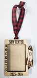 2025 2026 New Center Rocket Engraved Christmas Ornament