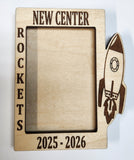 New Center Rockets 2025-2026 Wood Engraved Picture Frames