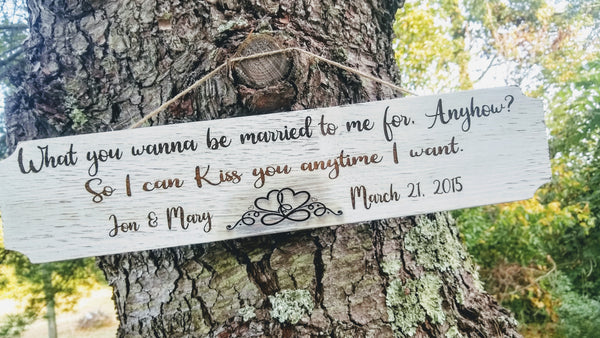 Personalized wedding date, couple sign. SO I CAN KISS YOU ANYTIME I WANT.  Sweet home Alabama quote