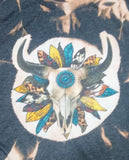 Sunflower Bull Skull Bleached T-Shirt