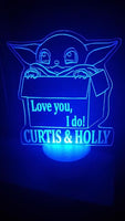 Love You I Do Couples Baby Yoda Inspired Glow Light
