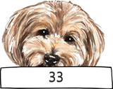 Peeping Dog Personalized Metal Car Tag OVER 50 DOG BREEDS