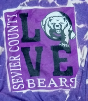 Sevier County Bears LOVE Bleached T-shirt