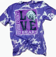 Sevier County Bears LOVE Bleached T-shirt