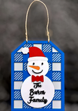 Personalized snowman hanger