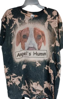 S-XL Peeping Dog Personalized Bleached T-shirt OVER 50 DOG Breeds
