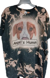 S-XL Peeping Dog Personalized Bleached T-shirt OVER 50 DOG Breeds