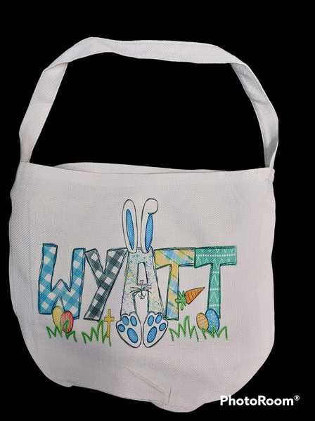 Personalized Easter FONT name Basket Totes