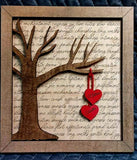 Couple's Love Wood Engraved and Layered sign